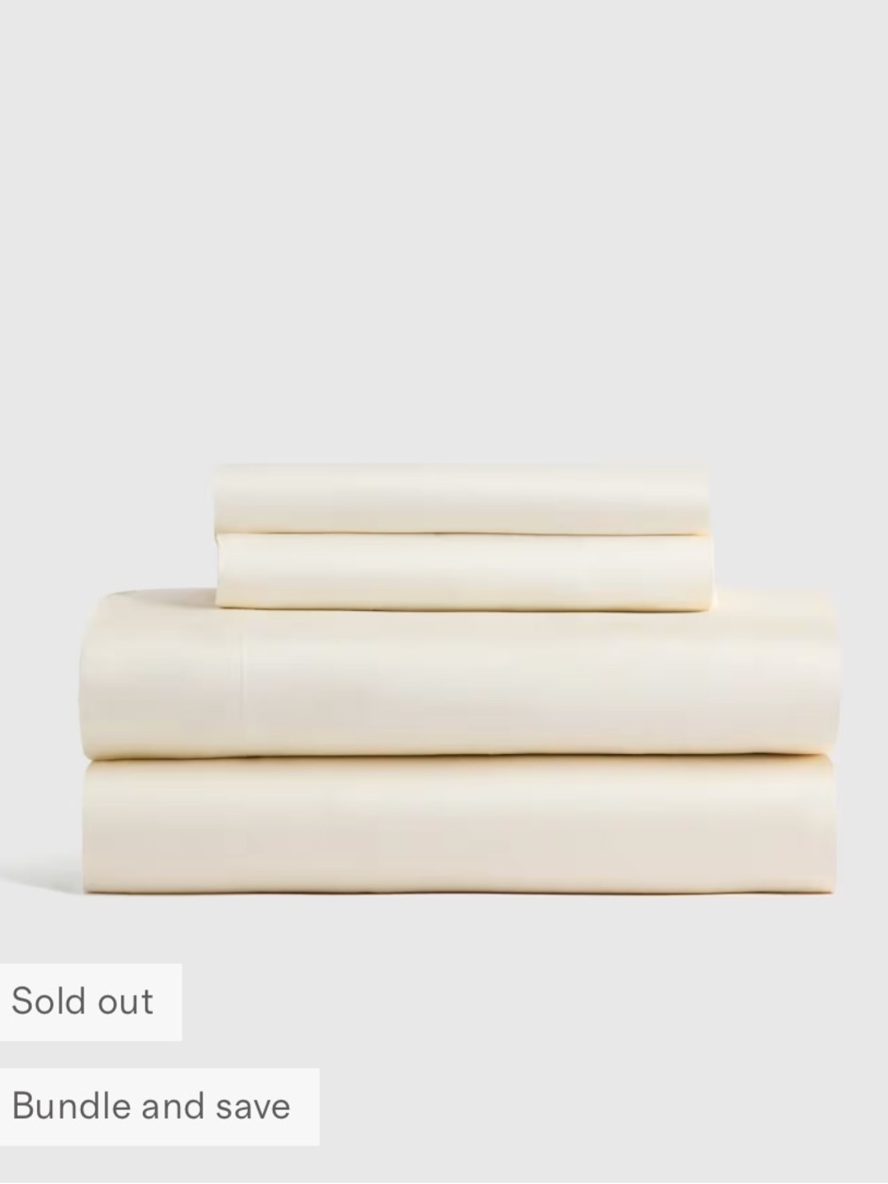 NWT QUINCE Organic Bamboo Sheet Set Ivory Queen